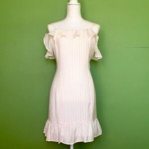 NWT LOST AND WANDER‎ orange and white striped dress